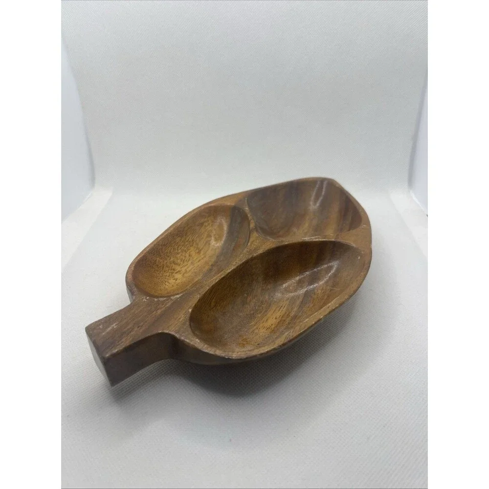 Katana Woods - Hand Carved Monkey Pod Wood, Trinket Bowl - Made in Philippines